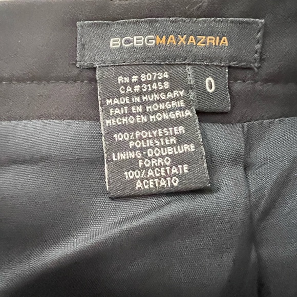 BCBG Black Slit Skirt (Front and Back), Size 0. EUC - Picture 3 of 5